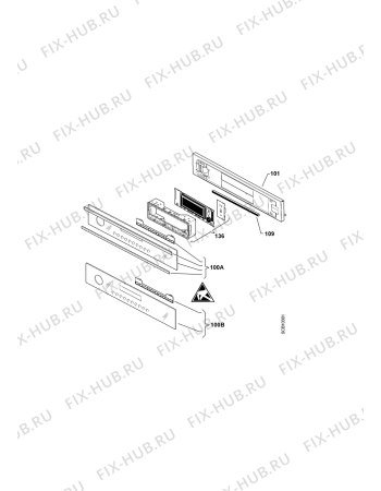 Взрыв-схема плиты (духовки) Electrolux EBCSL70ABSNR73730668 - Схема узла Command panel 037